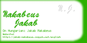 makabeus jakab business card